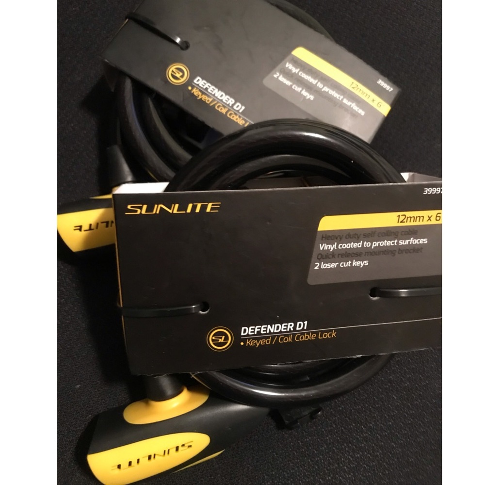 Sunlite Defender D1 Key Coil Cable Lock